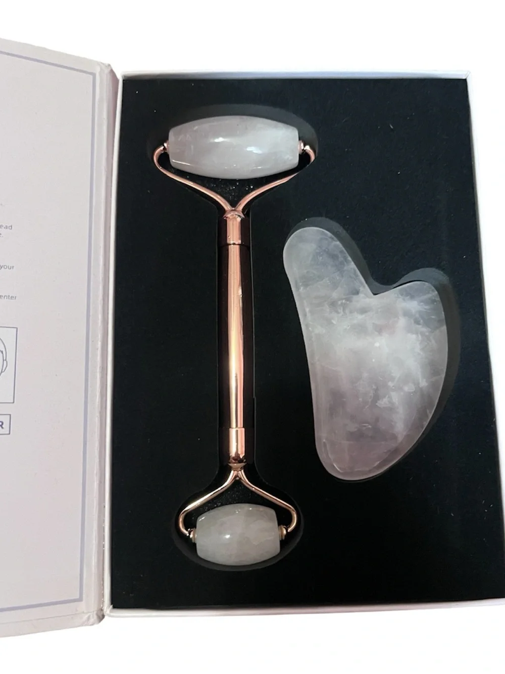 HANABEE Original Quartz Facial Roller & Gua Sha Set – NEW IN BOX